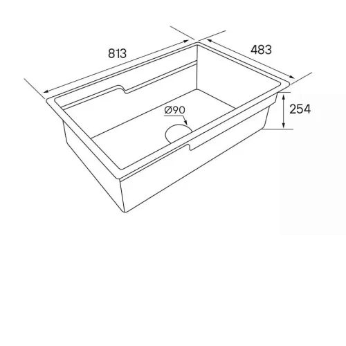 Кухонная мойка PAULMARK GLAMP UNO PM028148-WH