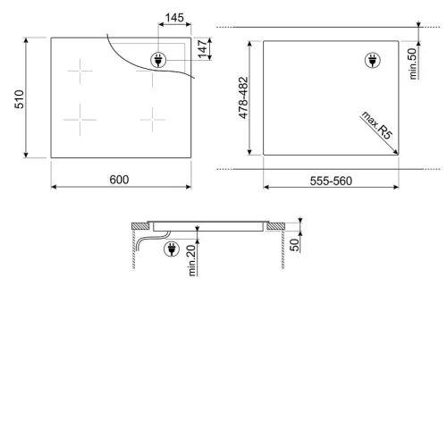Варочная поверхность SMEG SI1B22641D