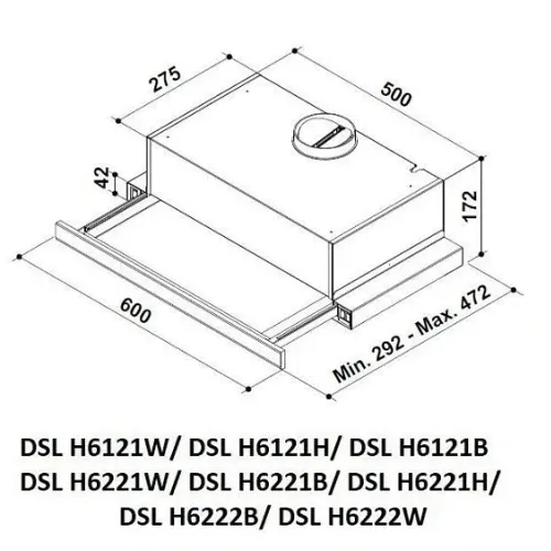 Вытяжка SCHAUB LORENZ DSL H6221W