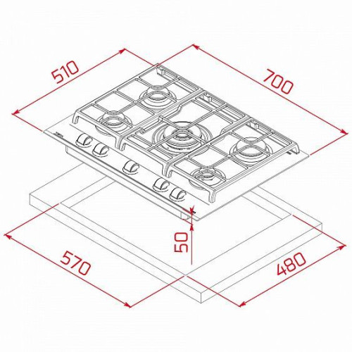 Варочная поверхность TEKA GZC 75330 XBC WHITE MARBLE (112570176)