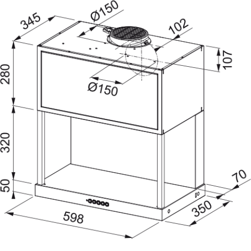 Вытяжка FRANKE FMA MODULAR F60 BK MATT (335.0706.646)