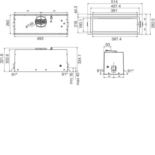 Вытяжка ELICA LANE SENSOR @ IX/A/52 (PRF0188199A)