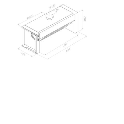 Вытяжка PANDO GIM3/90 INOX PANEL V.850 SEC