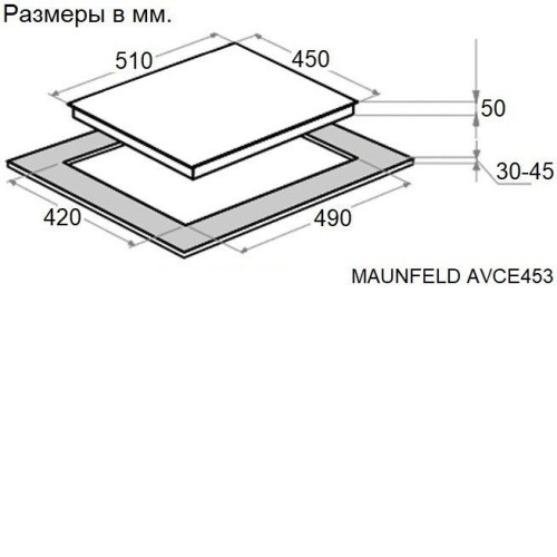 Варочная поверхность MAUNFELD AVCE453BK