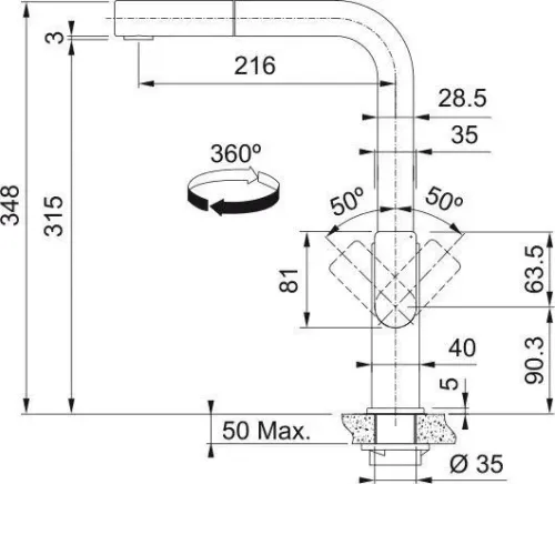 Смеситель FRANKE Mythos Nozzle (115.0550.442)