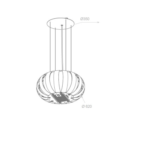 Вытяжка PANDO I-1200/55 INOX - INOX AZUL V.750 SEC - CABLE