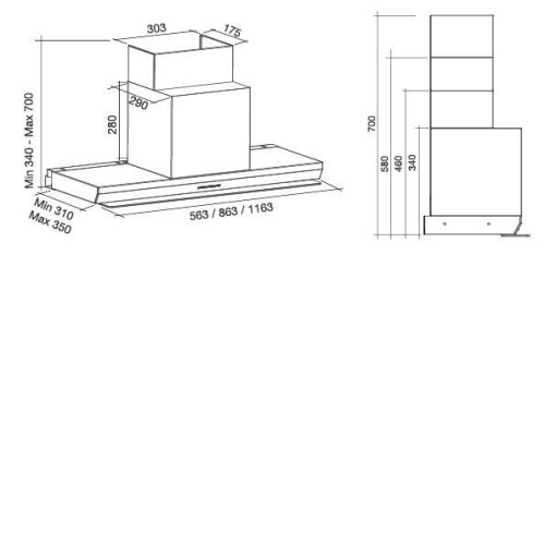 Вытяжка FALMEC VIRGOLA BLACK 90 (CVJN90.E17P2#ZZZN460F)