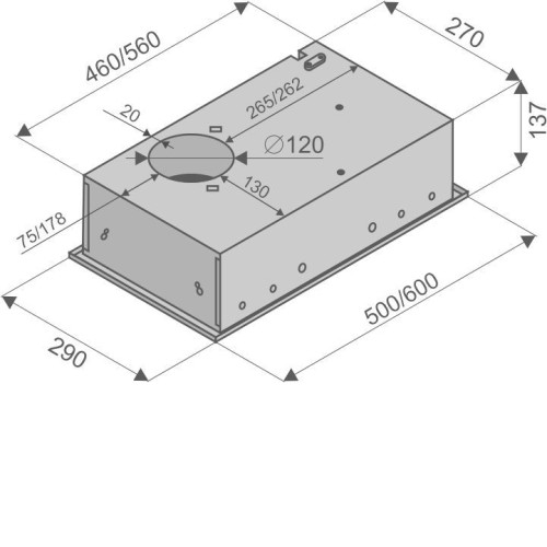 Вытяжка KONIGIN Inbox Inox 50