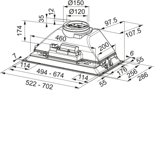 Вытяжка FRANKE FBI 705 BK (305.0689.925)