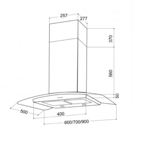 Вытяжка LEX v2 700 glass