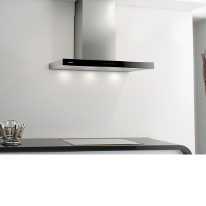 Вытяжка PANDO P-826/90 INOX - TOUCH CRISTAL NEGRO V.850 SEC