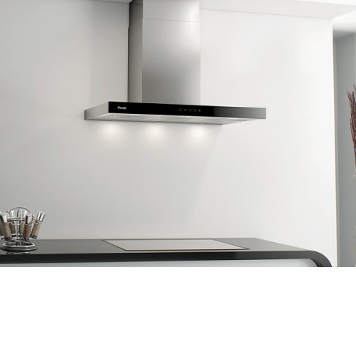 Вытяжка PANDO P-826/90 INOX - TOUCH CRISTAL NEGRO V.850 SEC