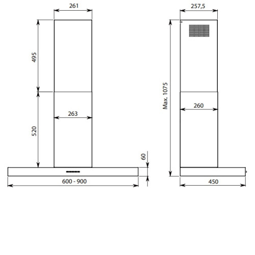 Вытяжка FALMEC MERCURIO EVO 60 Dialog Sustem (CMUN60.E10P2#ZZZ3460F)
