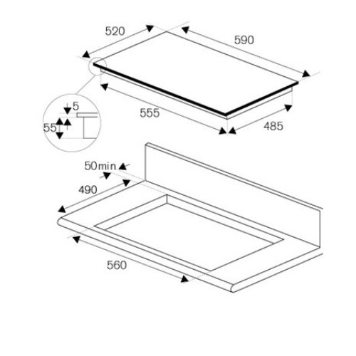 Варочная поверхность BERTAZZONI P604I2M28NV