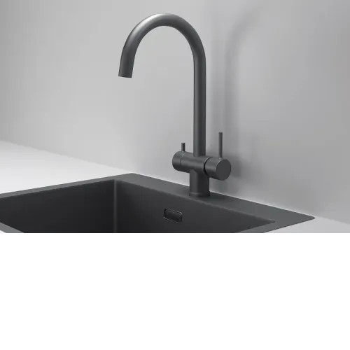Смеситель GRANULA KS-7104 графит/матовый
