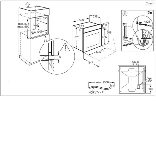 Духовой шкаф ELECTROLUX EOD3C40BX