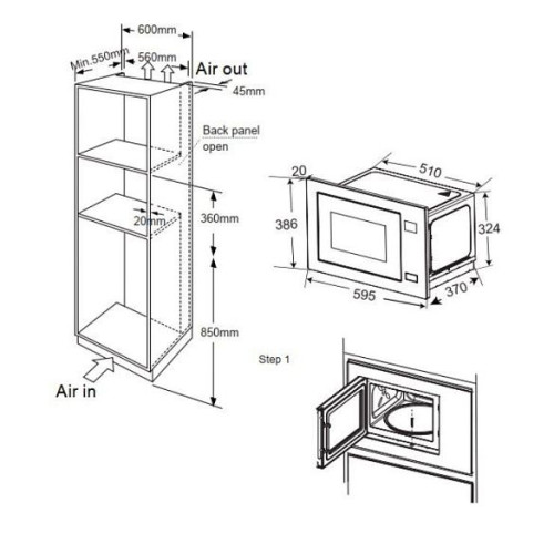Микроволновая печь MEFERI MMO6028BK COMFORT PLUS
