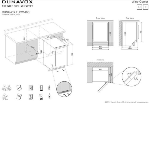 Винный шкаф DUNAVOX DAUF-46.145DBH