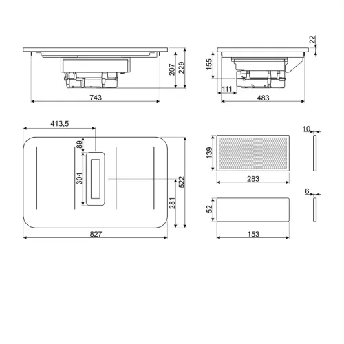 Варочная поверхность SMEG HHSL7844MB