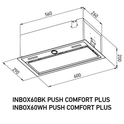 Вытяжка MEFERI INBOX60BK PUSH COMFORT PLUS