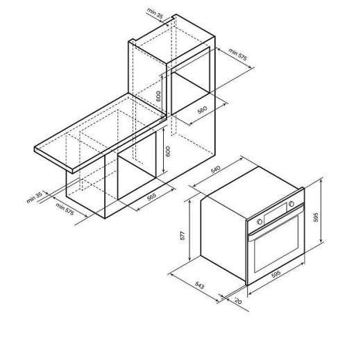 Духовой шкаф LEX EDP 610 GR Wide Series