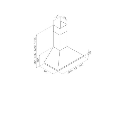 Вытяжка PANDO P-221/90 INOX V.730 ECS