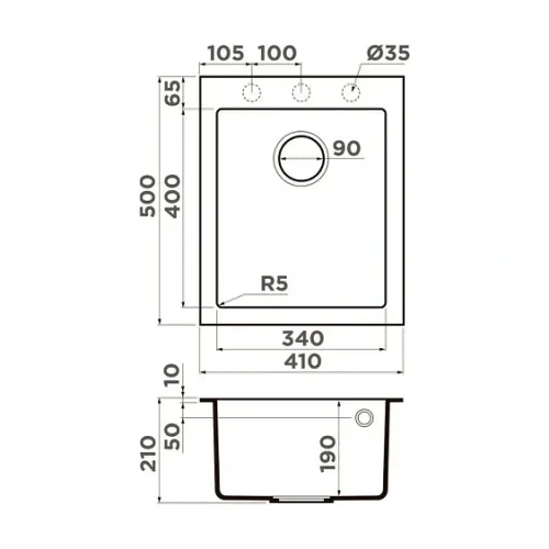 Кухонная мойка OMOIKIRI Bosen 41-ES (4997205)