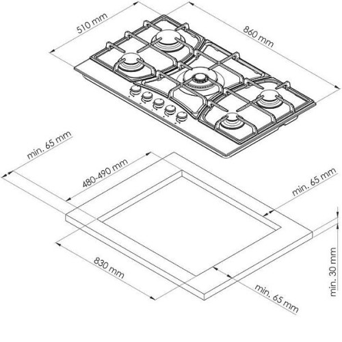 Варочная поверхность KUPPERSBERG FS 910 C Bronze