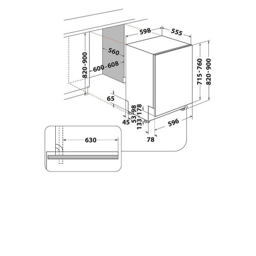 Посудомоечная машина WHIRLPOOL W8I HT40 T