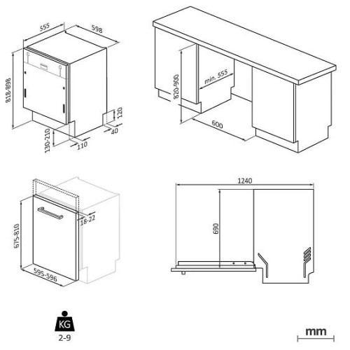 Посудомоечная машина HAIER XS 6B0M4PB-08