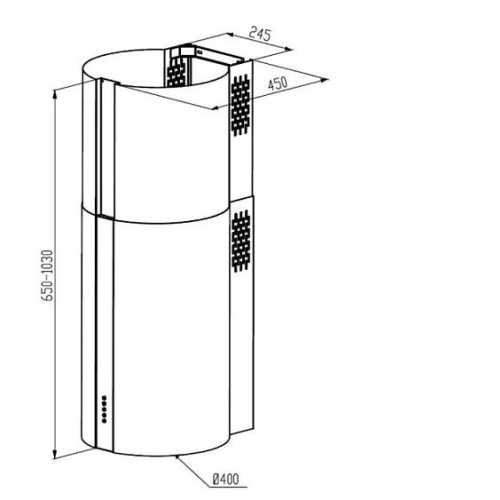 Вытяжка MEFERI TUBE40WH COMFORT PLUS