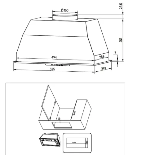 Вытяжка KUPPERSBERG INLINEA 60 B