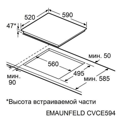Варочная поверхность MAUNFELD CVCE594SMDBK