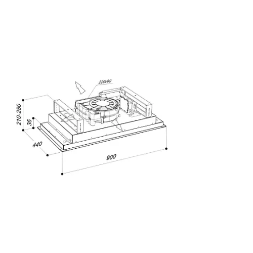 Вытяжка SIRIUS SLT 958 W BRUSHLESS