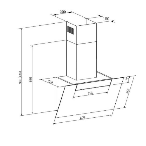 Вытяжка MEFERI AIRBOX60WH COMFORT