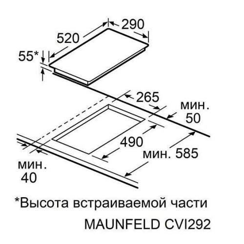 Варочная поверхность MAUNFELD CVI292S2FWHD Inverter