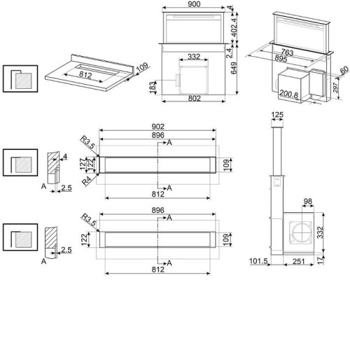 Вытяжка SMEG KDD90CNE2