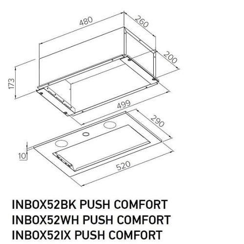 Вытяжка MEFERI INBOX52IX PUSH COMFORT