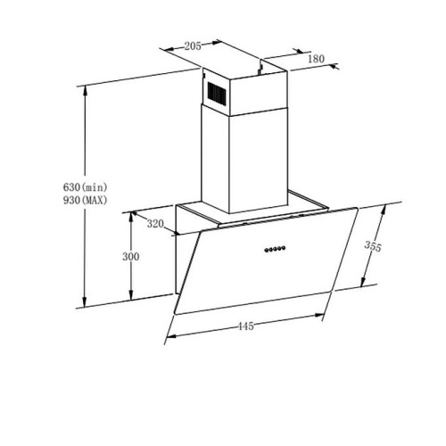Вытяжка MEFERI AIRBOX45BK LIGHT