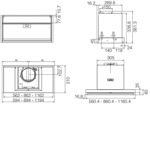 Вытяжка ELICA BOXIN ADVANCE IX/A/120 (PRF0182703A)