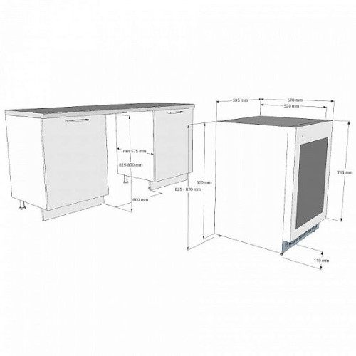 Винный шкаф KORTING KFW 803 DB GN