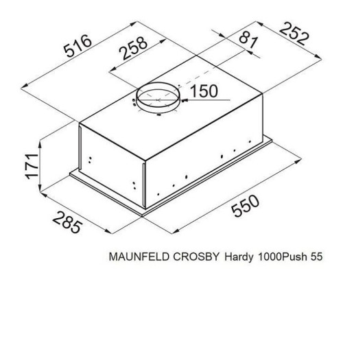 Вытяжка MAUNFELD Crosby Hardy 1000Push нержавеющая сталь