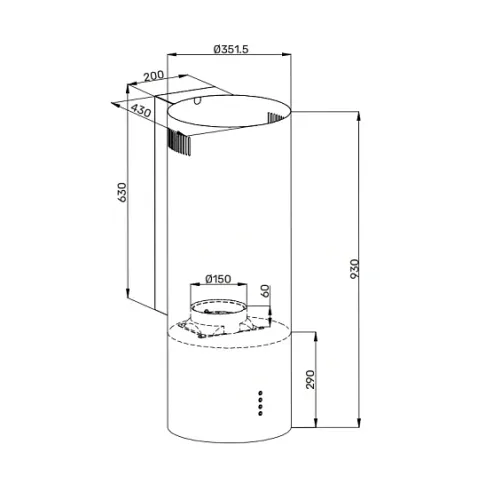 Вытяжка KUPPERSBERG WL-TUBA 35 X