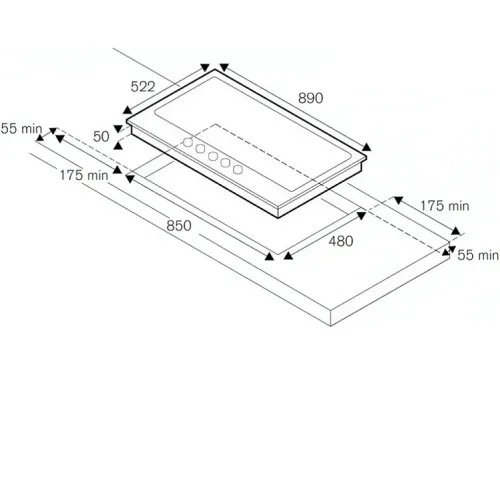 Варочная поверхность BERTAZZONI P905LHERAG