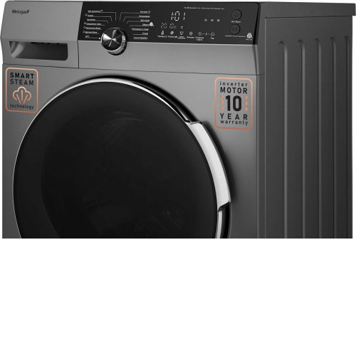 Стиральная машина WEISSGAUFF WM 59412 DC Inverter Steam Silver