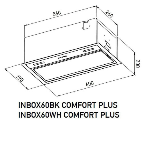 Вытяжка MEFERI INBOX60WH COMFORT PLUS