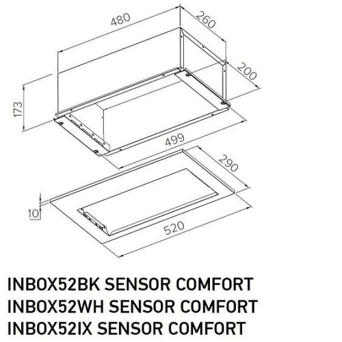 Вытяжка MEFERI INBOX52WH SENSOR COMFORT