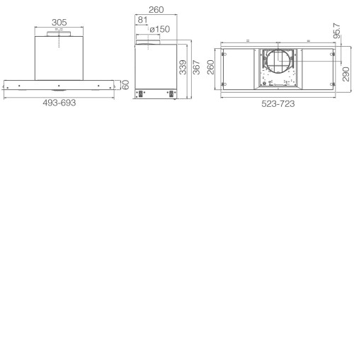 Вытяжка ELICA HIDDEN 2.0 BL MAT/A/52 (PRF0197740)