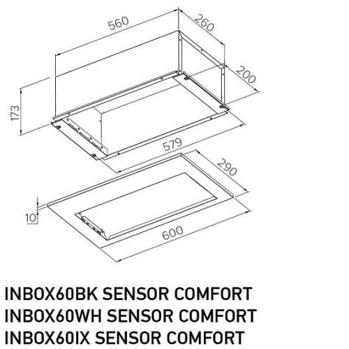 Вытяжка MEFERI INBOX60IX SENSOR COMFORT