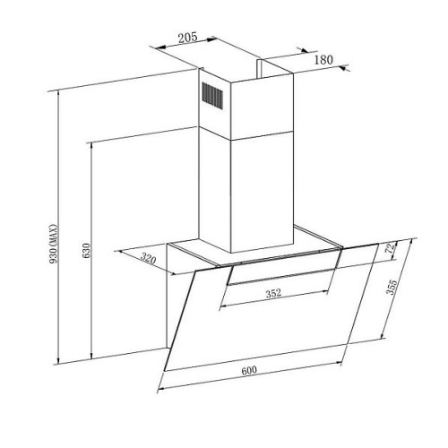 Вытяжка MEFERI AIRBOX60BK COMFORT